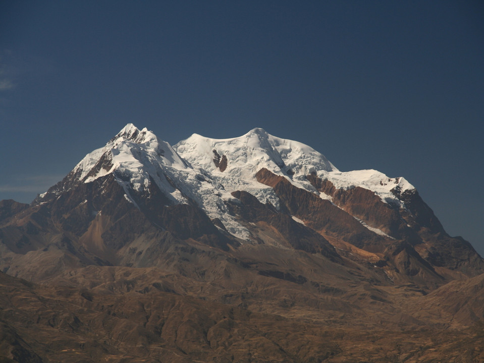 Vue du glacier du Nevado Illimani en Bolivie. Photo: Patrick Ginot.
