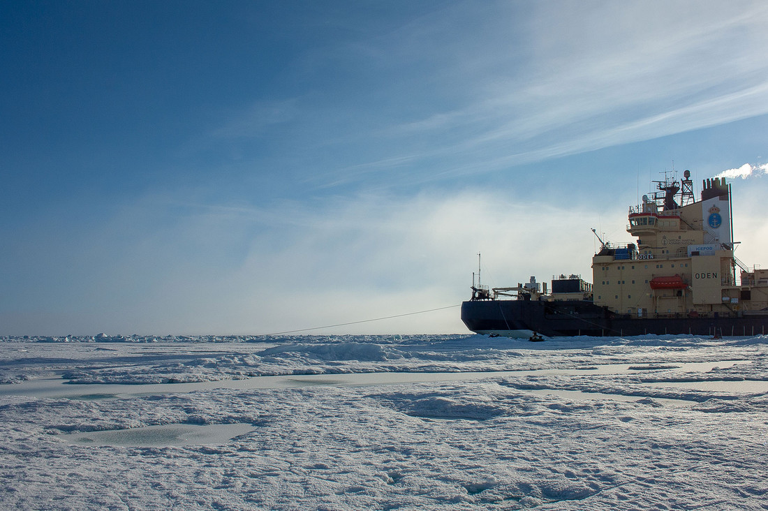 The Swedish icebreaker Oden on expedition in the Artic 