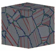 The twinned nc-Al sample with an average grain diameter of 12 nm.