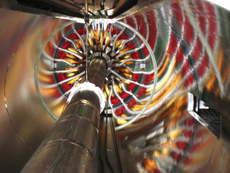 Pixeldetektor während des Einbaus am CERN (Foto: H.R.Bramaz)