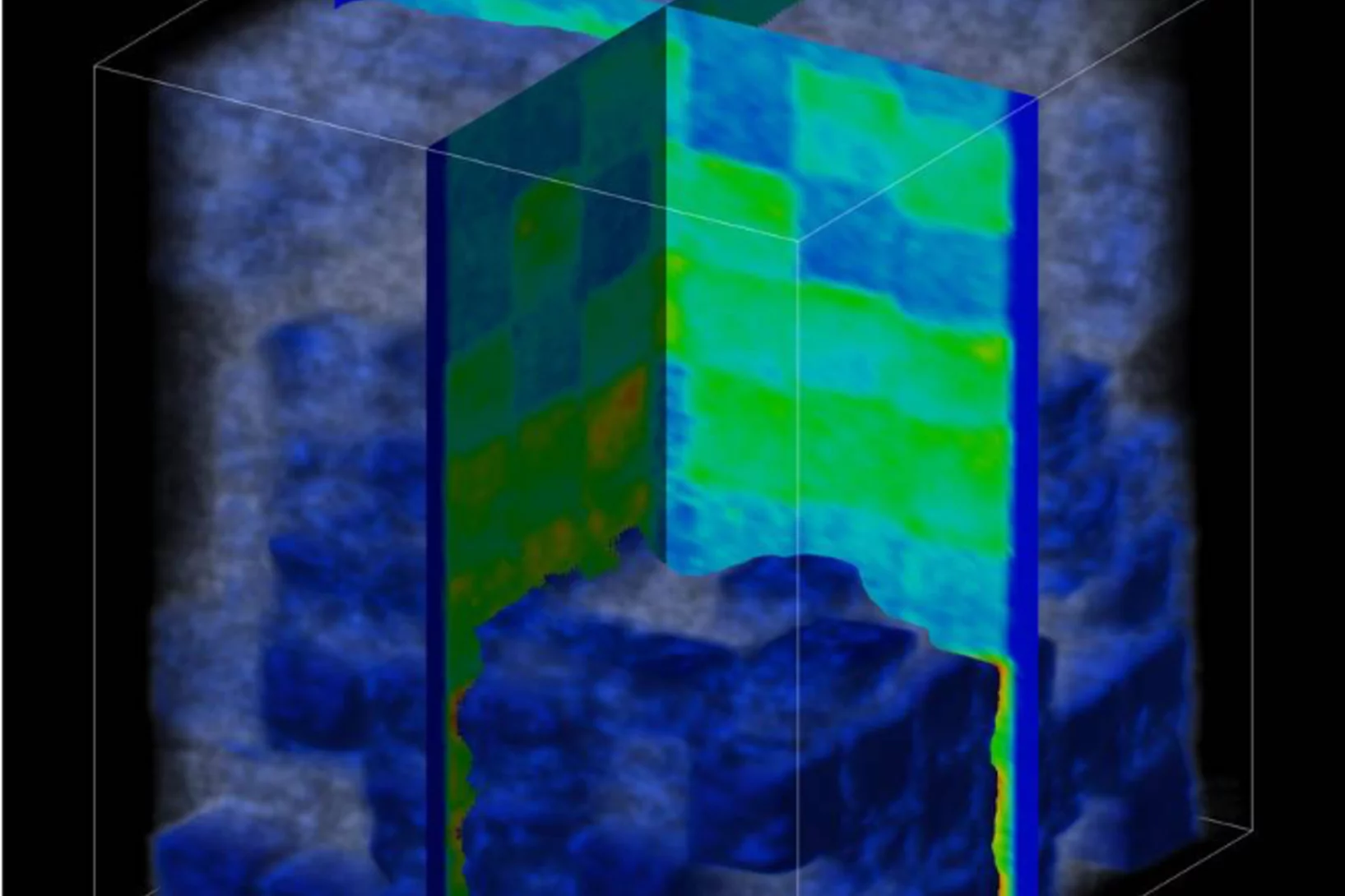 Fig 2: Wetting of sand column by means of on-the-fly tomography.
