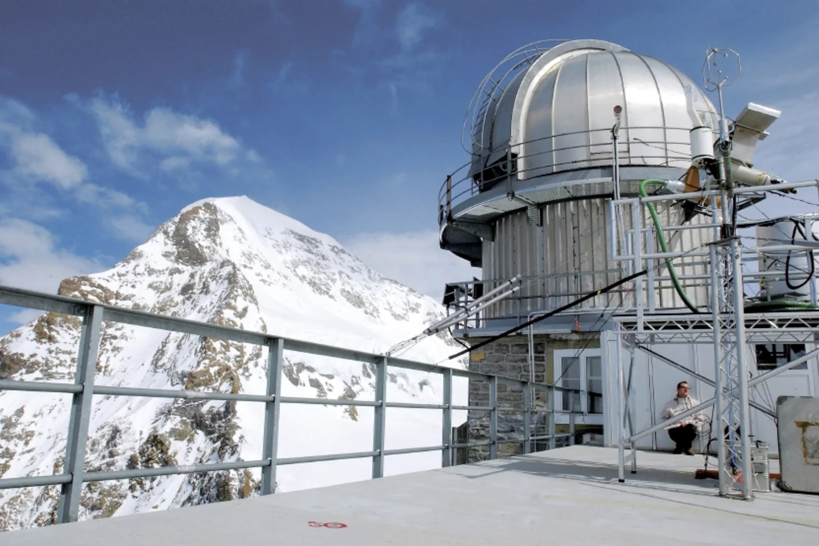 Sphinx-Observatorium an der Hochalpinen Forschungsstation Jungfraujoch (3580 m über dem Meer). Bild: Béatrice Devènes/Pixsil.com